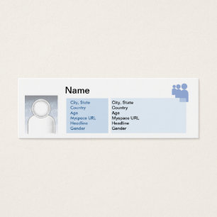 Myspace - smala litet visitkort