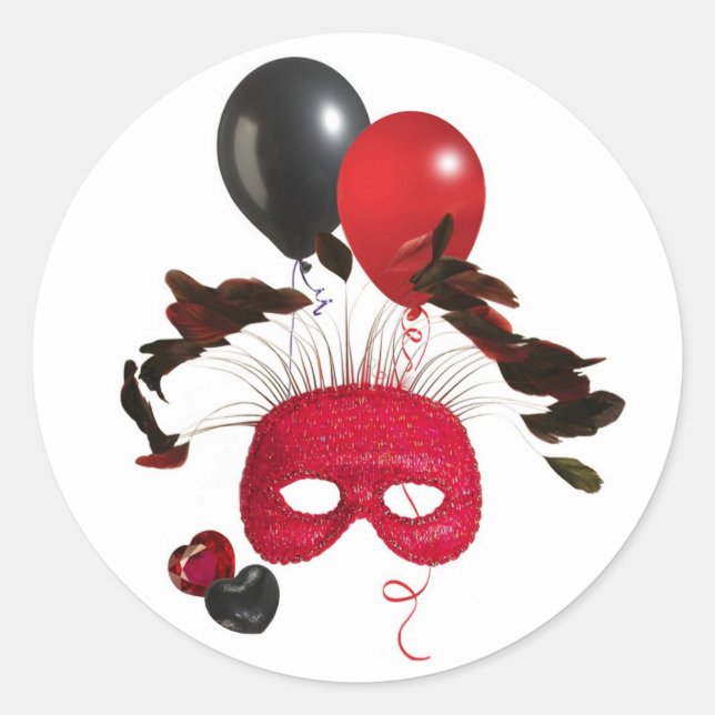 Mystere Sticker Runt Klistermärke (Framsida)