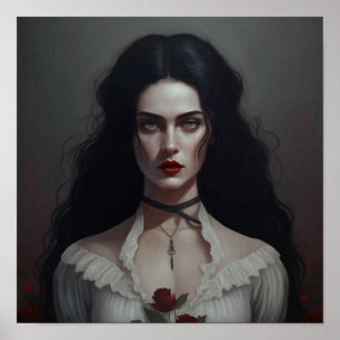 Mystergotisk kvinnlig vampyr poster