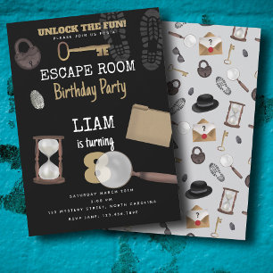 Mysteri Kids Secret Agent Spy Detektiv Birthday Inbjudningar