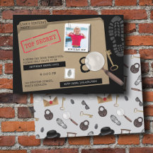 Mysteri Kids Secret Agent Spy Detektiv Birthday