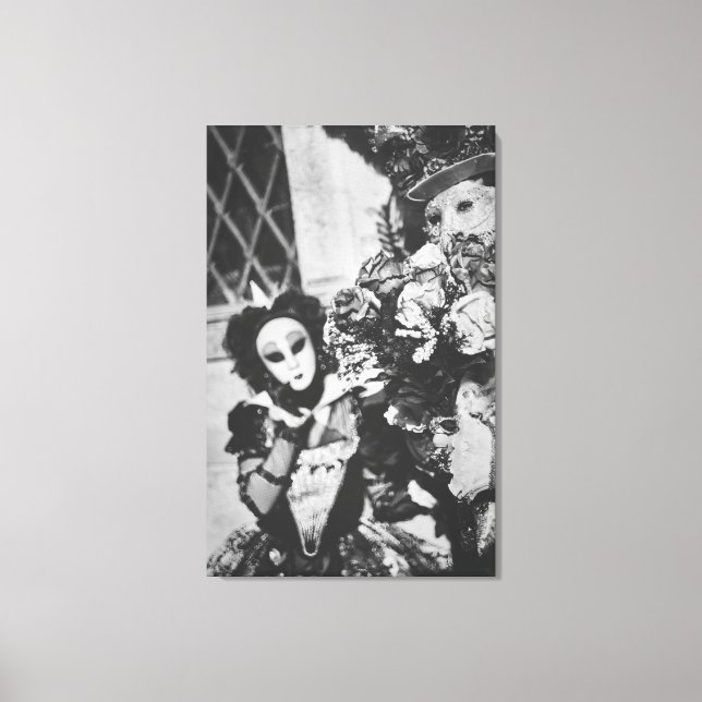 Mysteria karnevalsmasker i Venedig, Italien Canvastryck (Framsida)