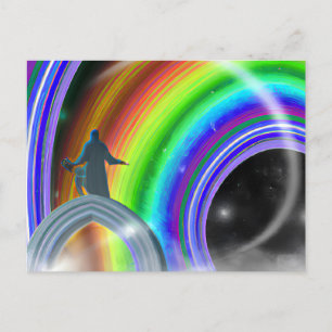 Mysteriefigur vid den interdimensionella Stargate Vykort