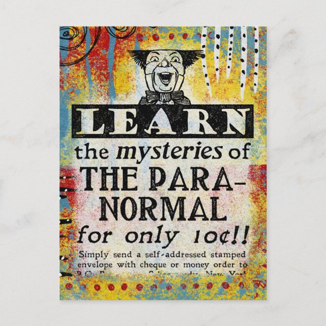 Mysterierna med det paranormala - Rolig gammal ann Vykort (Framsida)