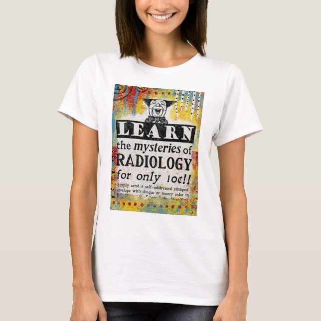 Mysteries of Radiology T-Shirt - Funny Radiolog (Framsida)