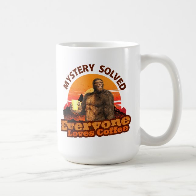 Mysteriet Löst Alla Älskar Kaffe Bigfoot Kaffemugg (Höger)
