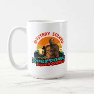 Mysteriet Löst Alla Älskar Kaffe Rolig Bigfoot Kaffemugg