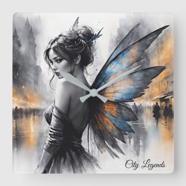 Mysteriet vingar från den mjölkliknande staden som fyrkantig klocka (Framsida)