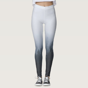 Mysterik skog i dimman leggings