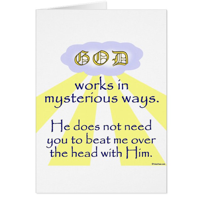 Mysterika vägar hälsningskort (Framsidan)