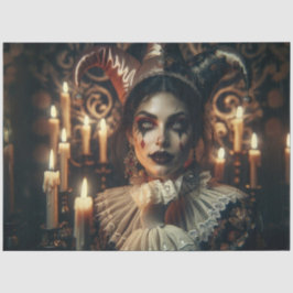 Mysteril Mörk Harlequin Bright Ögon Decoupage