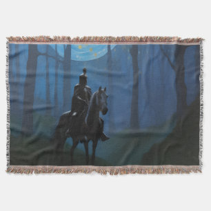 Mysterious Black Knight i Moonlit Forest Filt