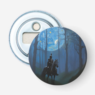 Mysterious Black Knight i Moonlit Forest Flasköppnare