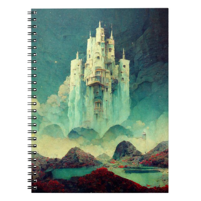 Mysterious Castle Fantasy Art Anteckningsbok (Framsidan)