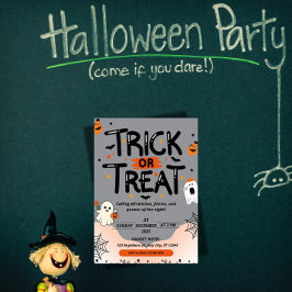 Mysterious Chinese Text Halloween Invitation Inbjudningar