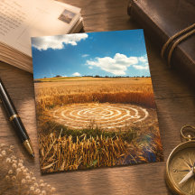 Mysterious Crop Circle UFO Gyllene Vete Fält