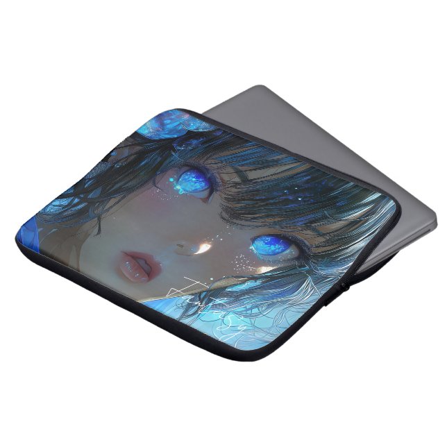 Mysterious Fantasy Girl - Ocean Art Aesthetic Laptop Fodral (Framsida topp)