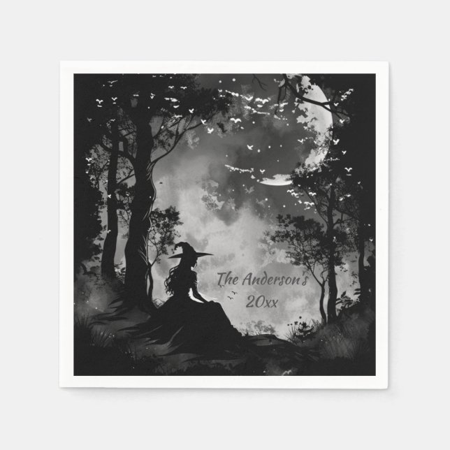 Mysterious Halloween Natt Anpassningsbar Pappersservett (Framsidan)