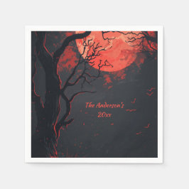 Mysterious Halloween Natt Anpassningsbar Pappersservett