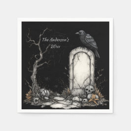 Mysterious Halloween Natt Anpassningsbar Pappersservett