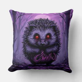 Mysterious Hedgehog in Spooky Forest Kudde