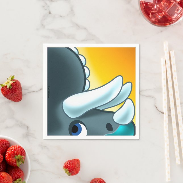 MYSTERIOUS HORNED DINOSAUR av Jeff Willis Art Pappersservett (Insitu)