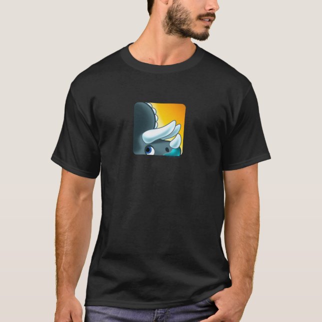 MYSTERIOUS HORNED DINOSAUR av Jeff Willis Art T Shirt (Framsida)