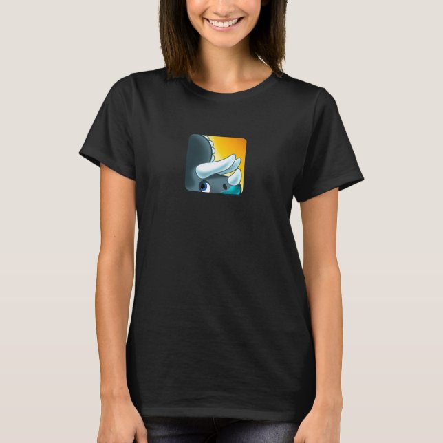 MYSTERIOUS HORNED DINOSAUR av Jeff Willis Art T Shirt (Framsida)