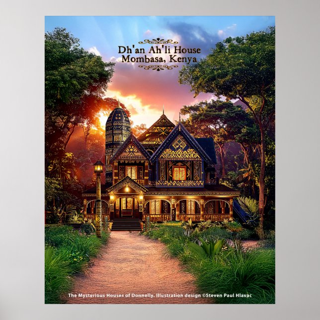 Mysterious Houses of Donnelly - No4 Mombasa Kenya  Poster (Framsidan)