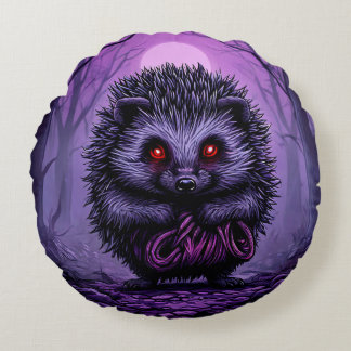 Mysterious Igelkott i Skum Skog Rund Kudde