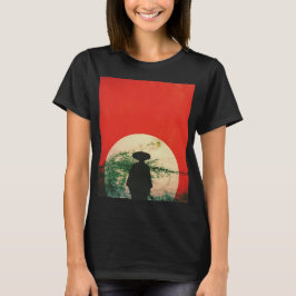 Mysterious Japansk Samurai T Shirt