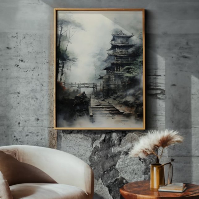 Mysterious Japansk Temple Fototryck (Skapare uppladdad)