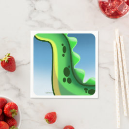 MYSTERIOUS LONG NACKE DINOSAUR av Jeff Willis Art Pappersservett