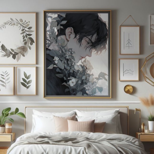 Mysterious Man och Flowers Fototryck (Skapare uppladdad)