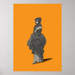 Mysterious masked woman by Wenceslaus Hollar Poster