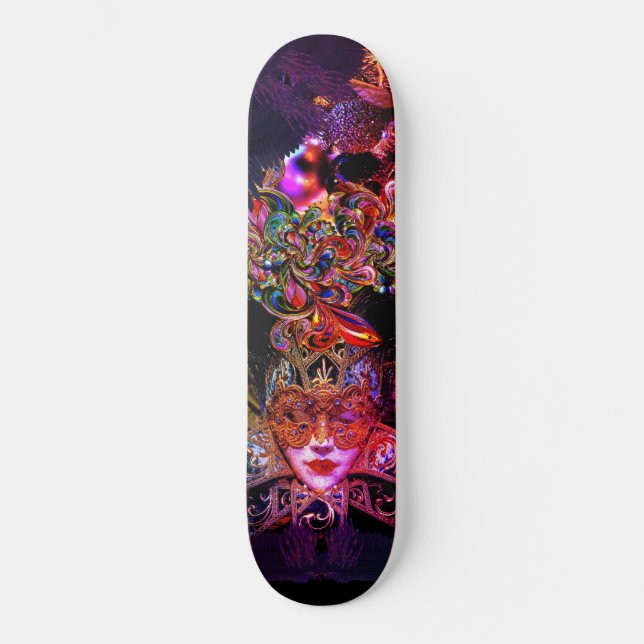 Mysterious Masquerade Bal Skönhet 8 1/8 skateboard (Framsida)