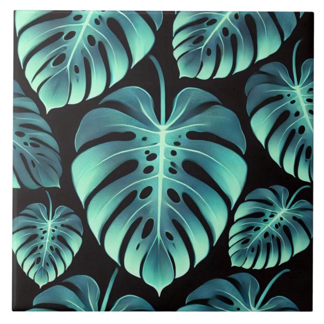 Mysterious Monstera Kakelplatta (Framsidan)