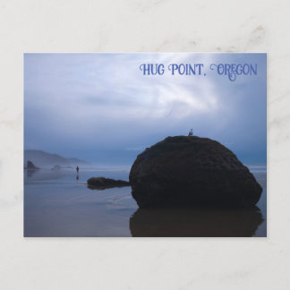 Mysterious Pacific Hug Point Beach Oregon Vykort