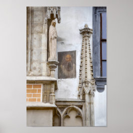 Mysterious Porträtt på Old Town Hall, Bratislava Poster