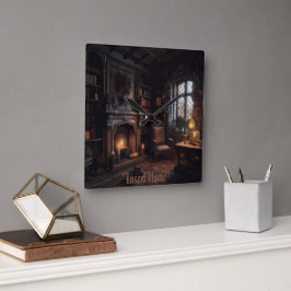 Mysterious Seaside Haunt Fyrkantig Klocka