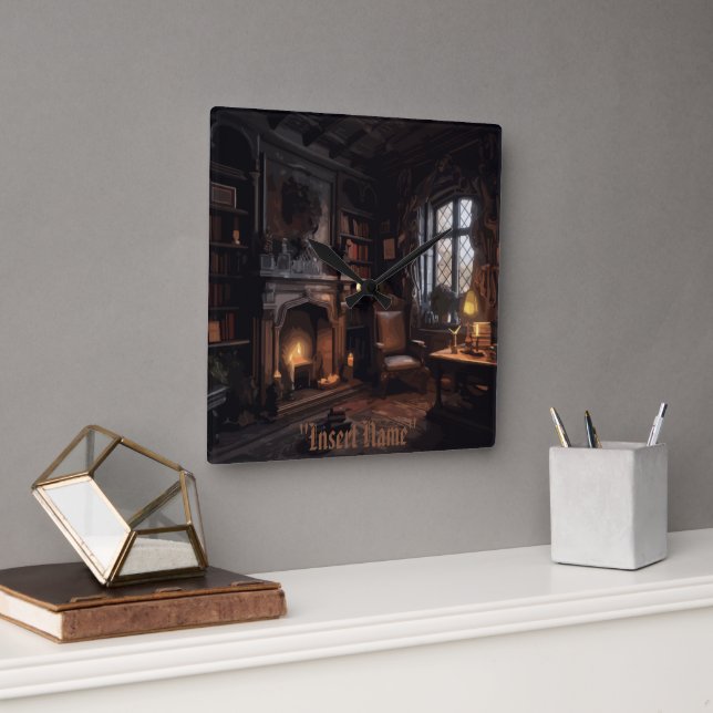 Mysterious Seaside Haunt Fyrkantig Klocka (Kontor)