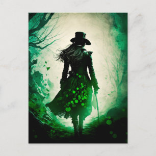 Mysterious St. Patrick Day Mörk Fantasy Helg Vykort