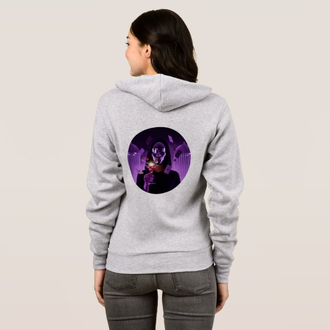 Mysterious Vegas Night Hoodie 💜 🎭 T Shirt (Hel baksida)