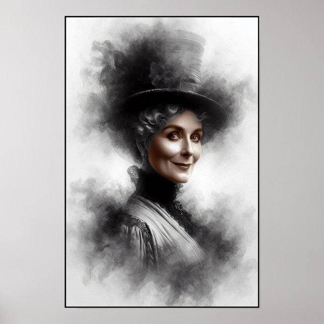 Mysterious Victorian Woman Portrait Art Poster (Framsidan)