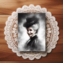 Mysterious Victorian Woman Portrait Art Vykort