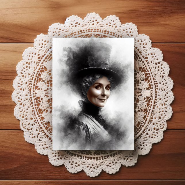 Mysterious Victorian Woman Portrait Art Vykort (Skapare uppladdad)