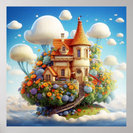 Mysterisk Blommigt Surreal Natur Land Poster