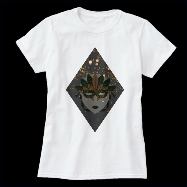 Mysterisk bronze och Black Glitter T Shirt (Skapare uppladdad)