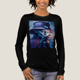 Mysterisk dam som pekar fingret mot dig t shirt