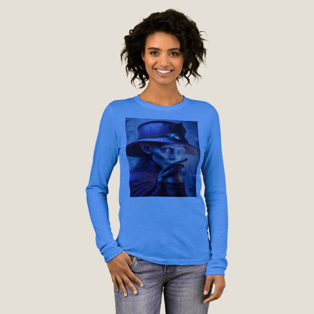 Mysterisk dam som pekar fingret mot dig t shirt (Hel framsida)